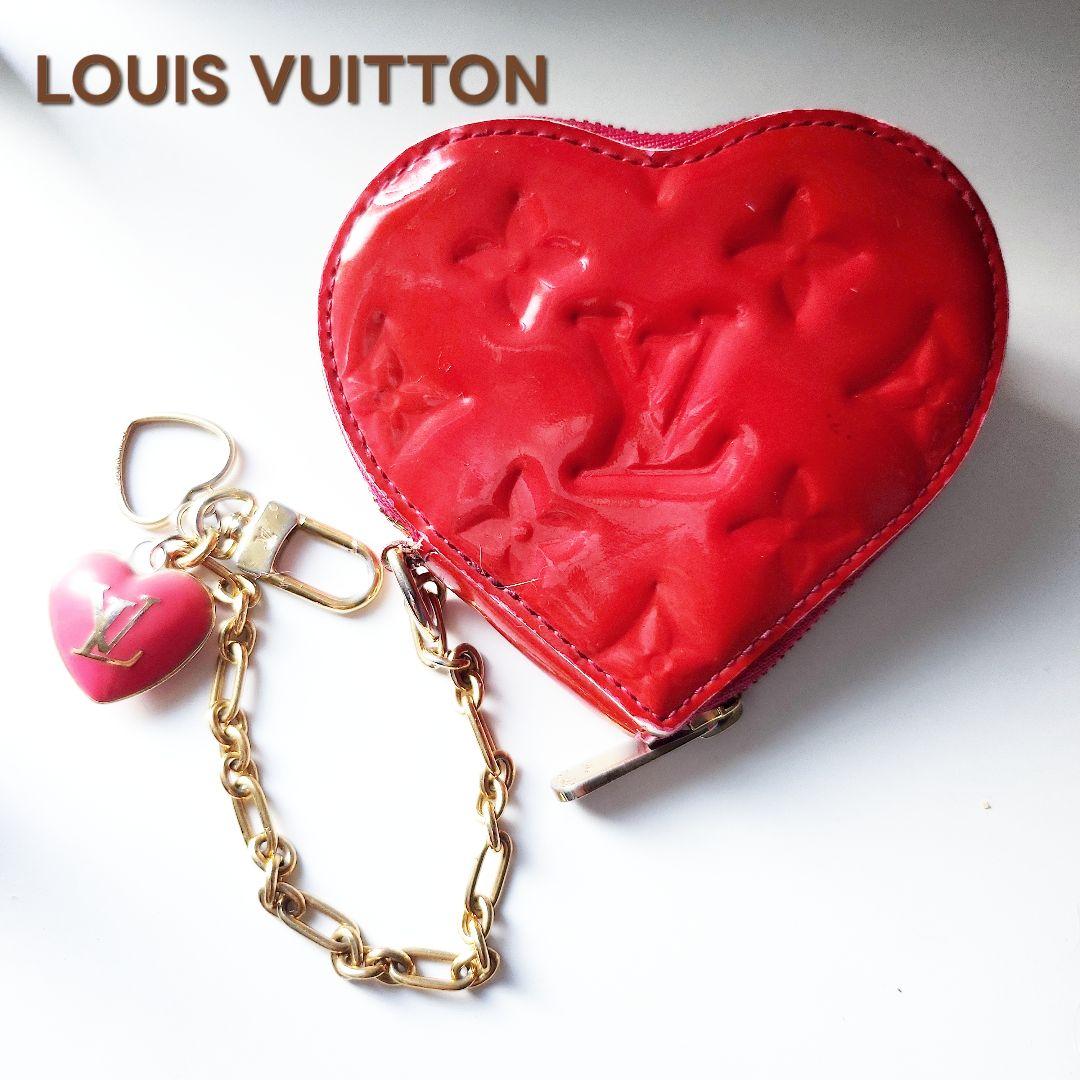 ルイヴィトン モノグラム ヴェルニ ポルトモネクール　ハート ケース