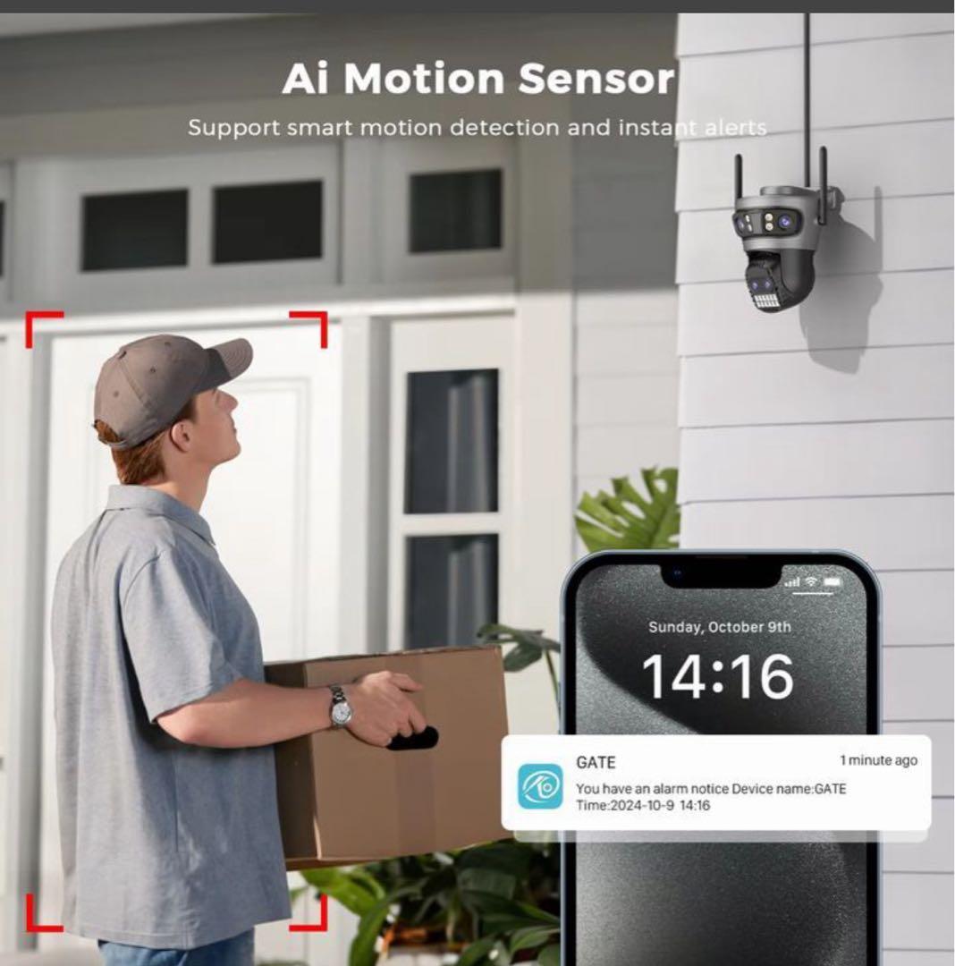 ドラ　2000万画素監視カメラ WiFi防犯カメラ 10xZOOM