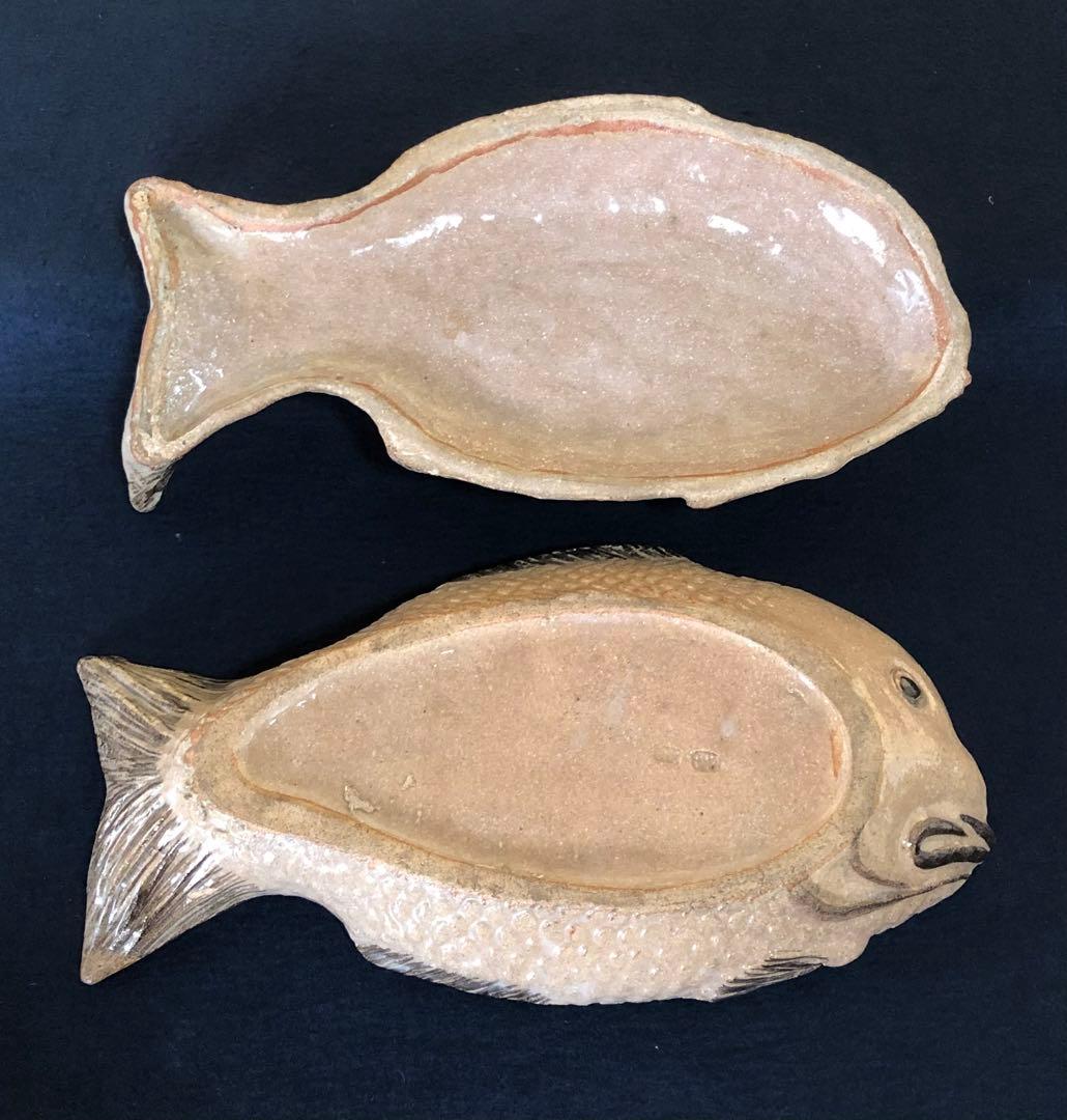 《レ》懐石 鯛形蓋物 在銘 時代 木箱　251107う4