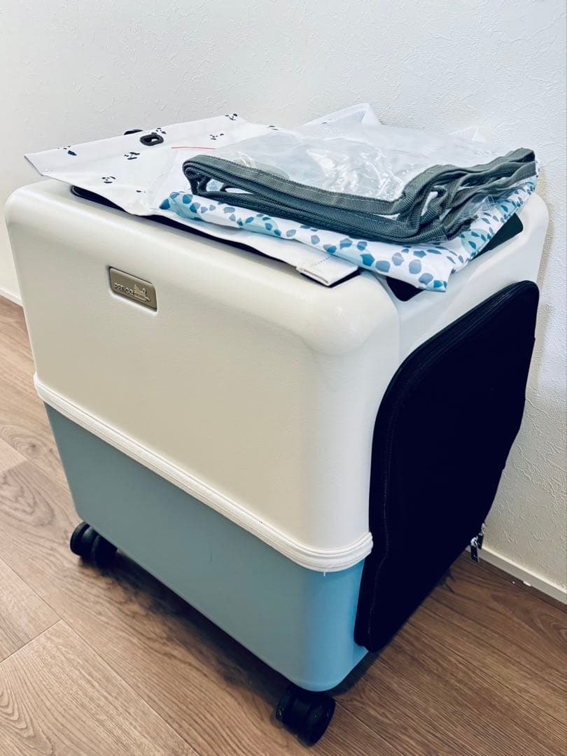 PETiCOペットキャリー【Lサイズ】、雨カバー・日除けつき