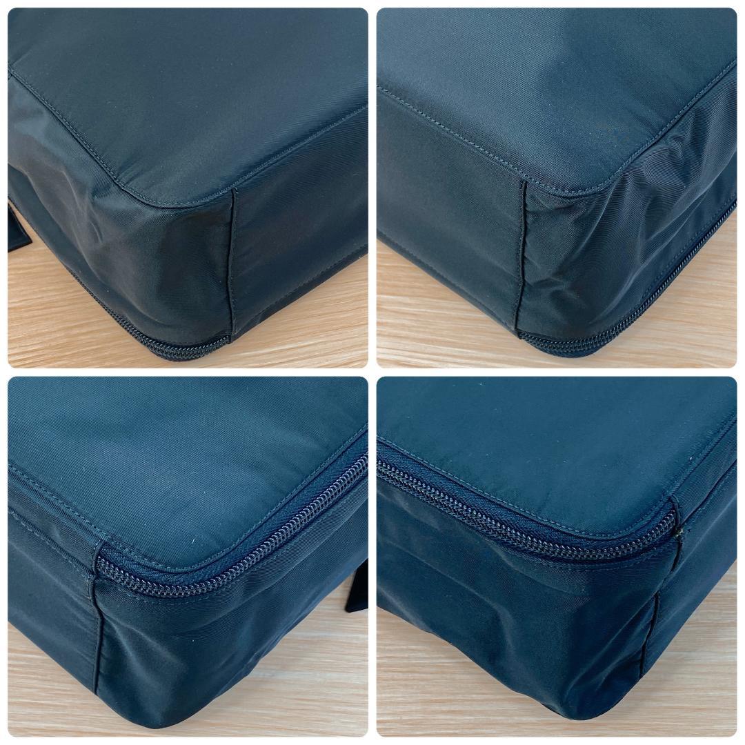 プラダ ハンドバッグ カバン 鞄 三角プレート ナイロン 2層バッグ ブラック