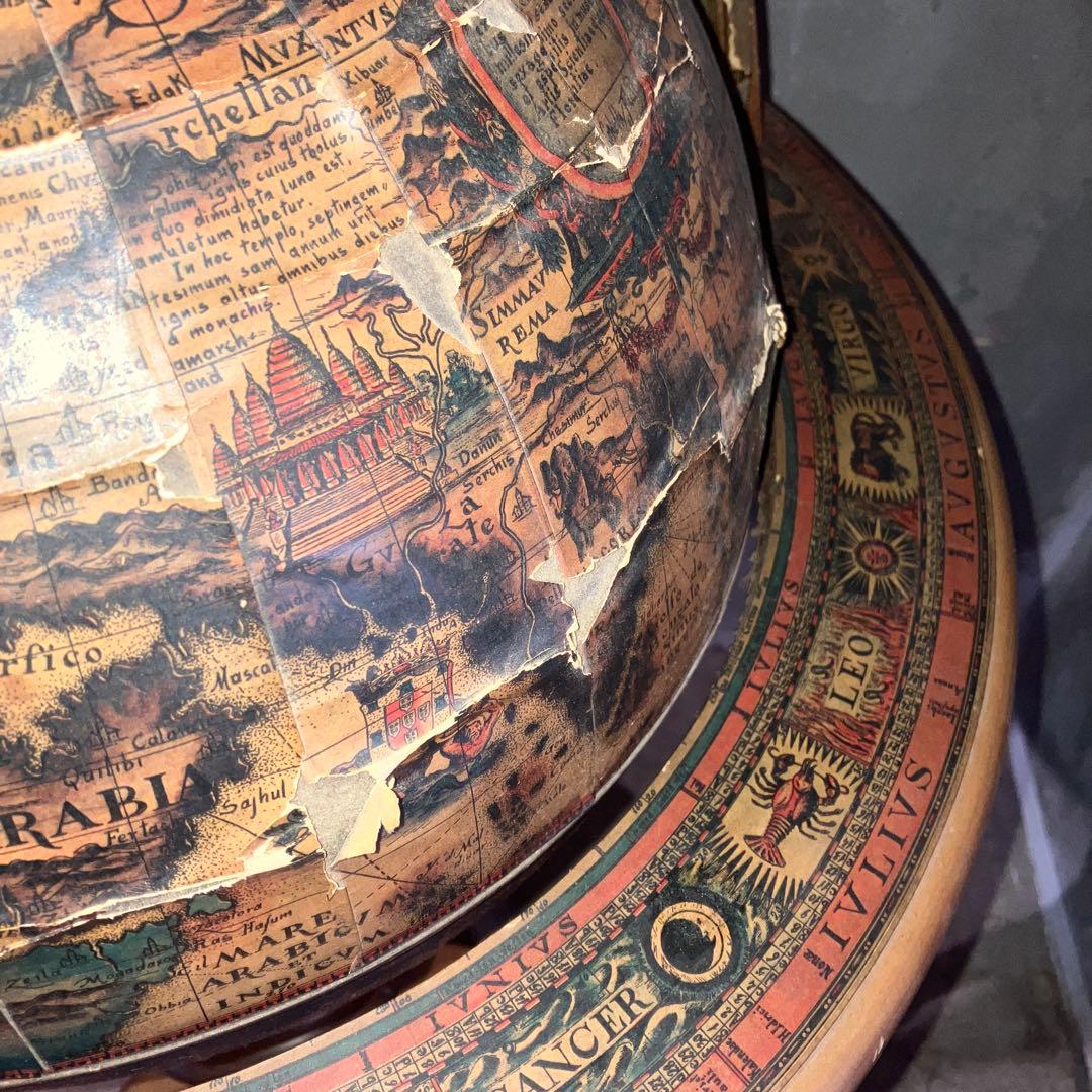 アンティーク イタリア製 地球儀 バーキャビネット ワイン セラー キャスター付