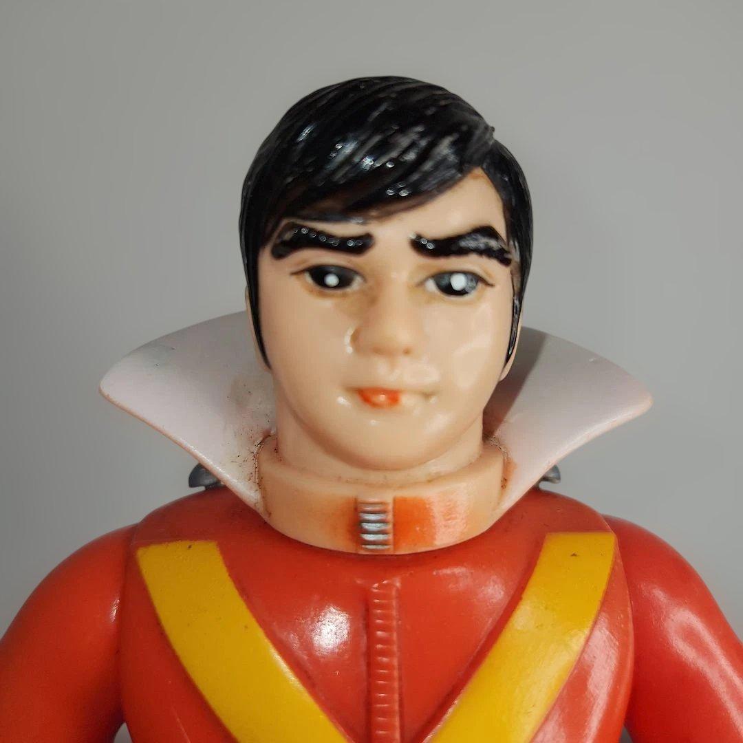 アカレンジャー　面取れ　ソフビ　面　武器　マントなし　レア　約22センチ