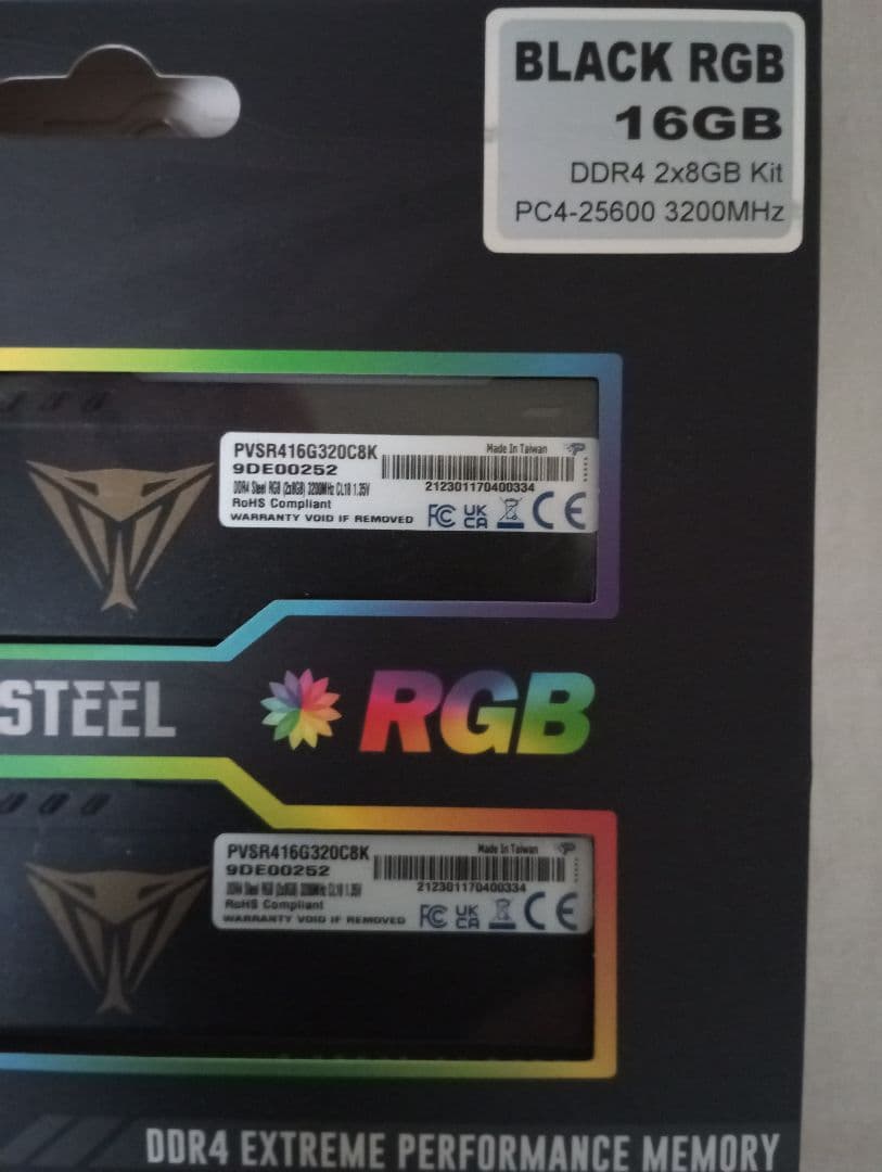 メモリー Viper Steel RGB DDR4 16GB(8GBx2) 3200MHz