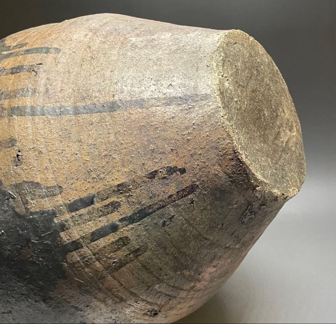 大壺　37cm 　古信楽焼　三耳壺　江戸時代　T.c543