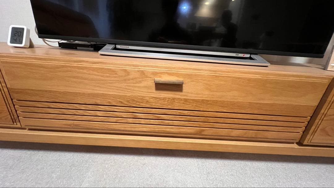 テレビ台　テレビボード　前面無垢材ナチュラルウッド テレビ台 引き出し付き