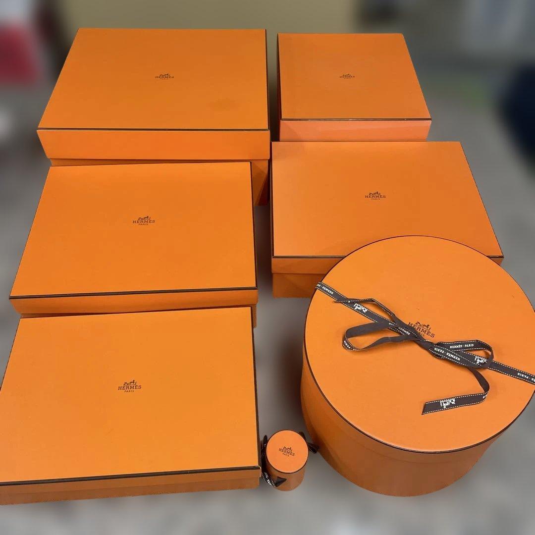 HERMES エルメス 空箱 7点セット ギフトボックス オレンジ 小物 格安