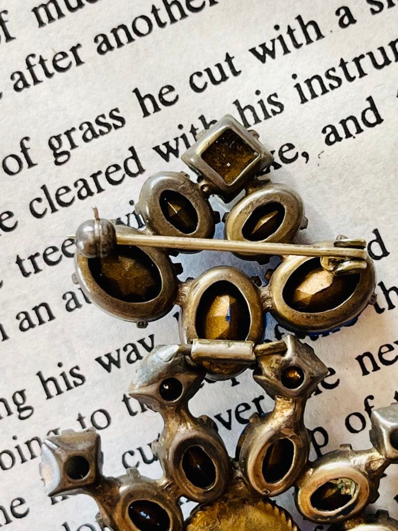 【たいへん希少美品☆彡】 アンティークブローチ ペーストガラス フランス 英国