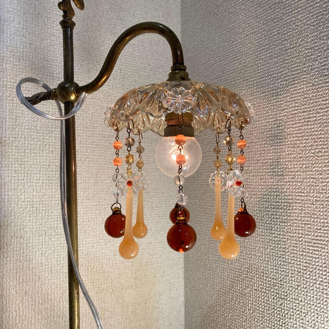 （予約専用⭐︎）ミニシャンデリア　フランスアンティークとローズシェード