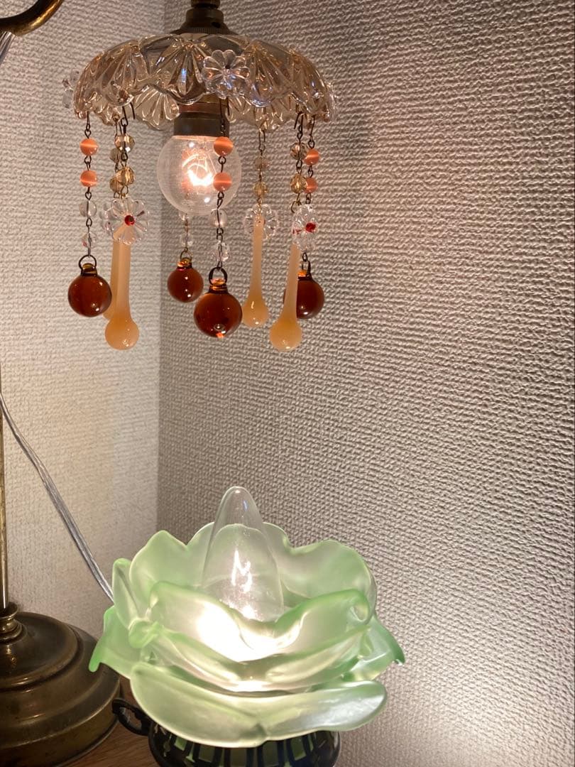 （予約専用⭐︎）ミニシャンデリア　フランスアンティークとローズシェード