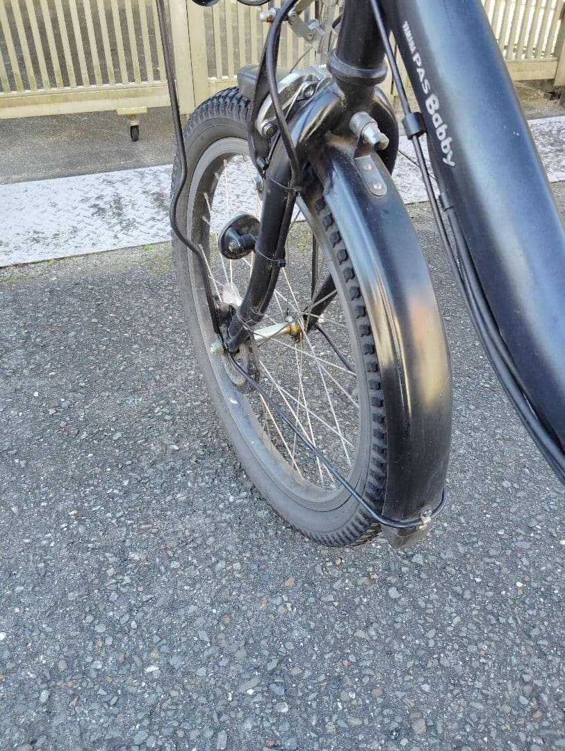 【引き取り限定・ジャンク扱い】中古ブラック電動アシスト自転車