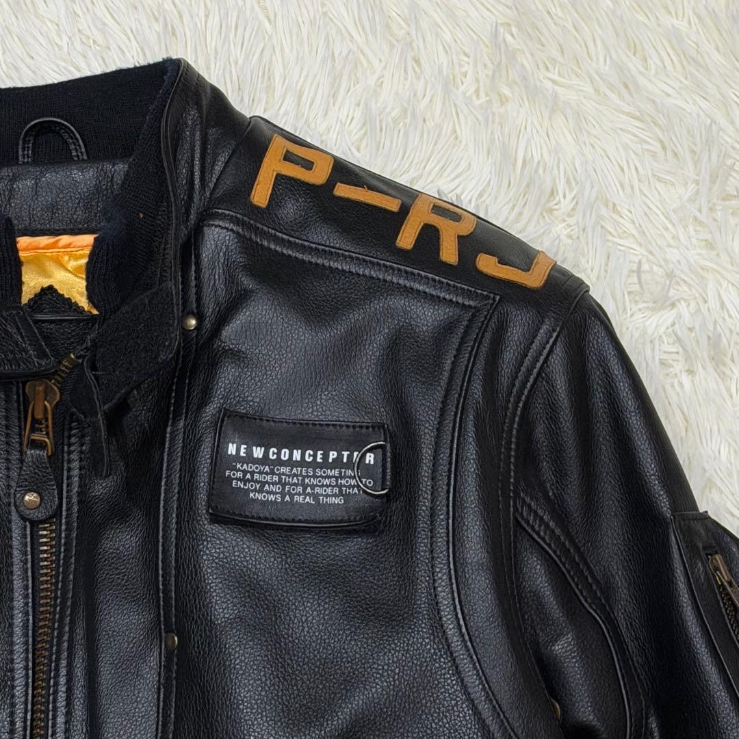 858　KADOYA NEW CONCEPTER ライダースジャケット　M　黒