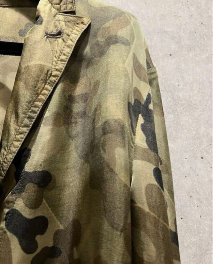 u*i様 DRIES VAN NOTEN 迷彩柄 長袖シャツサイズ46 カモフラ