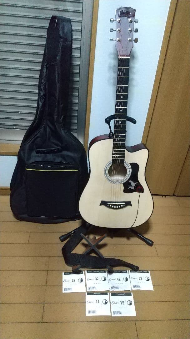 Y*売様 usedアコースティックギター /マイク・ギグケース・木製スタンド・ス