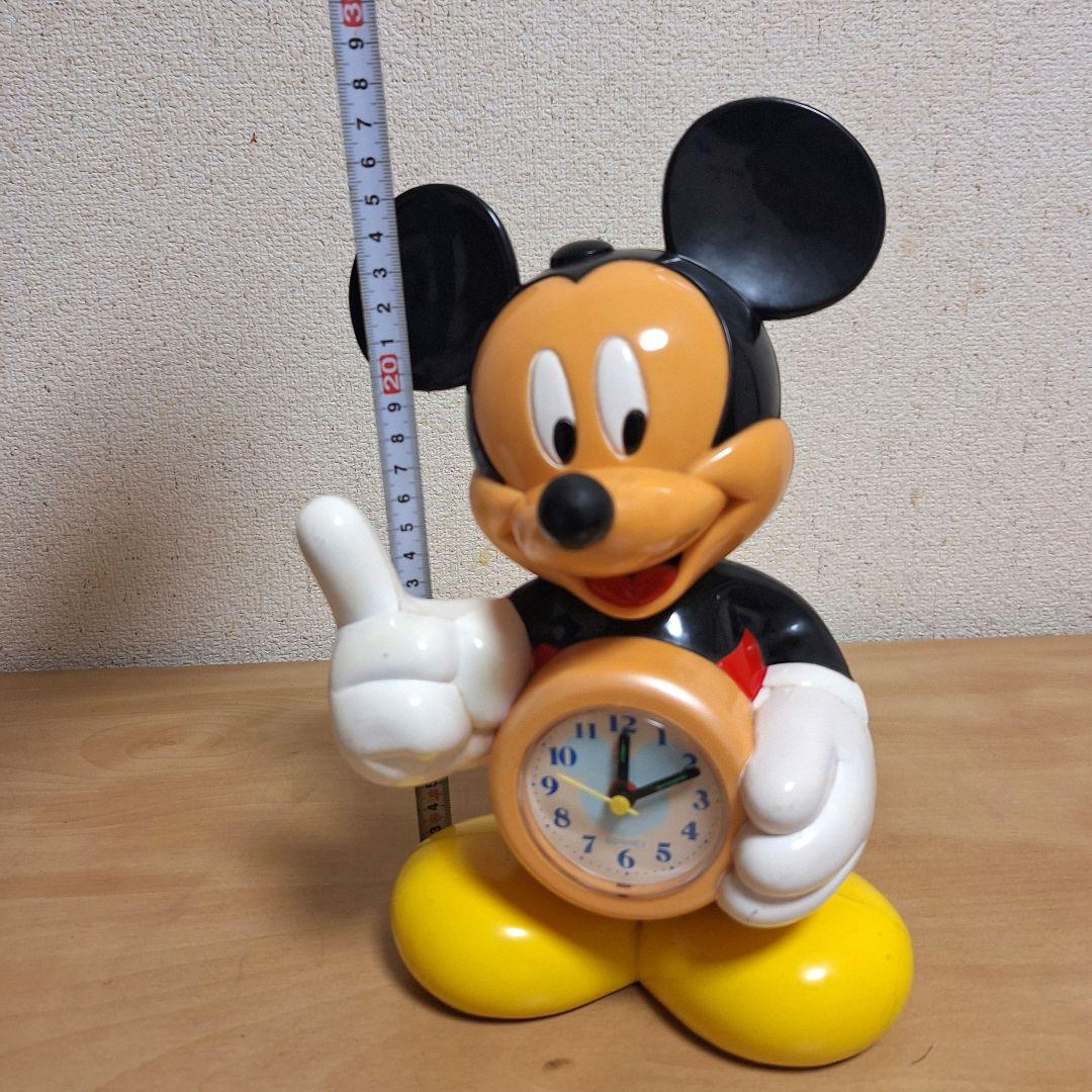 ミッキーマウス 目覚まし時計　置き時計　ディズニー　昭和レトロ　置き時計　動作品