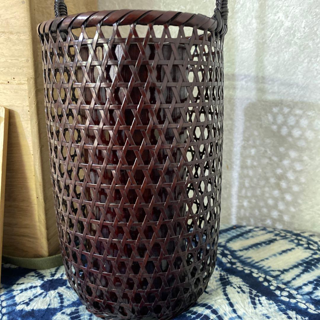 竹雲斎　筒形花籠