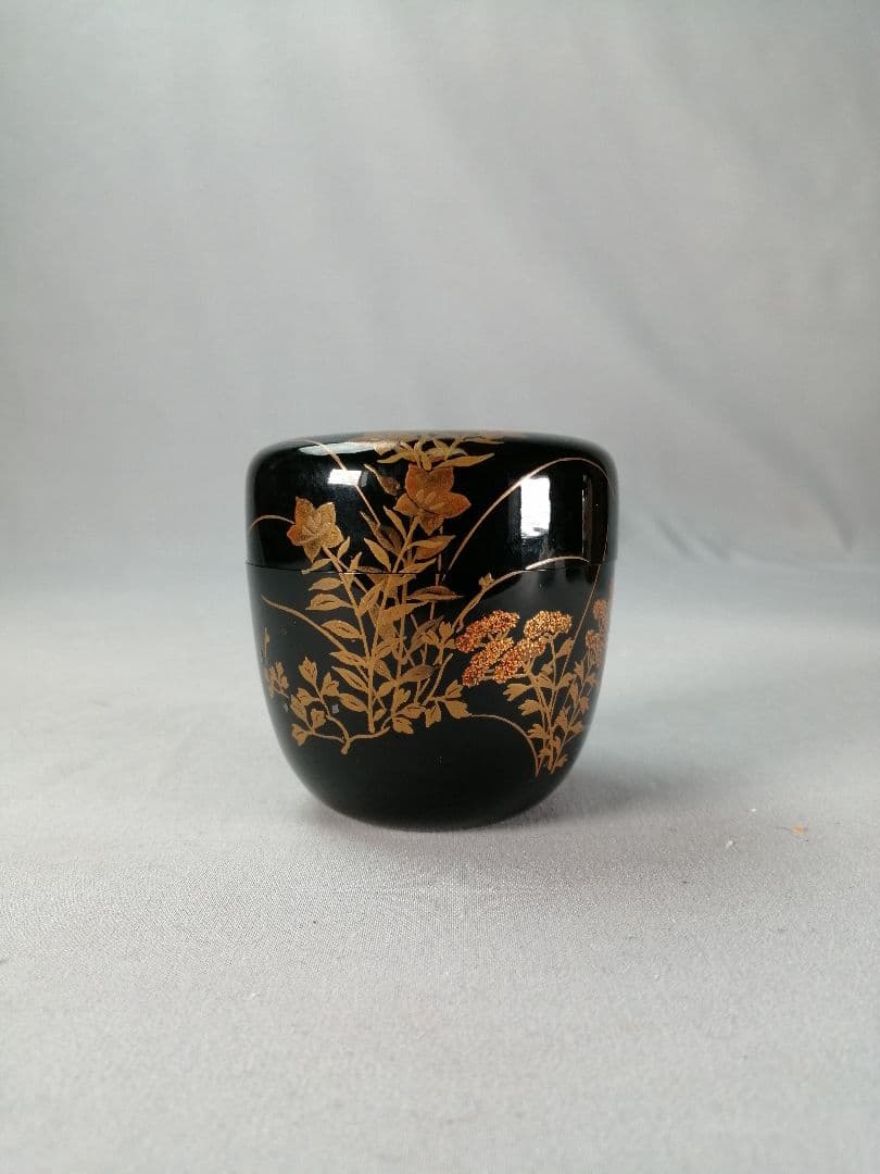 【茶事具】時代秋草蒔絵　棗299
