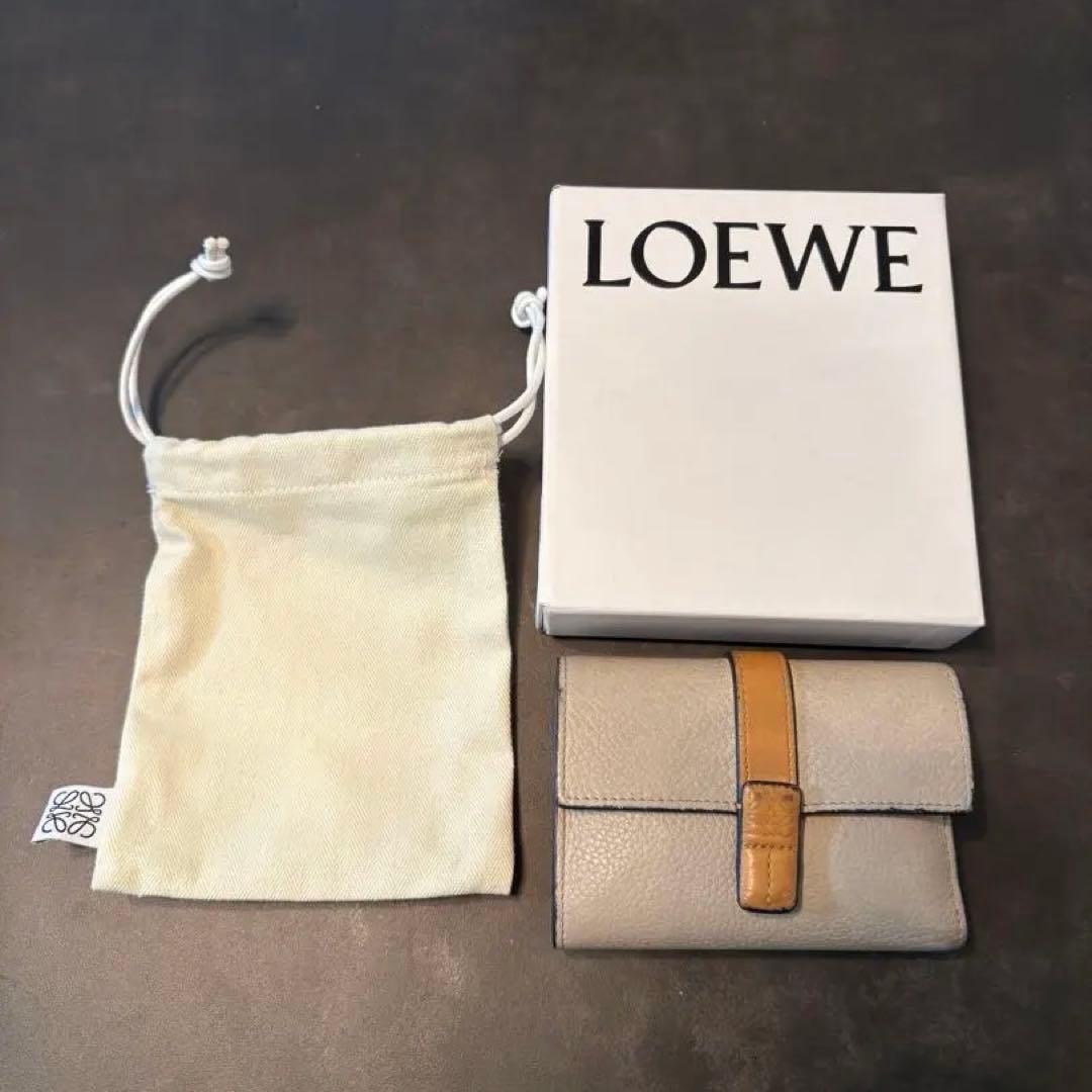 LOEWE ベージュ 三つ折り財布 保存袋・箱付き / ロエベ / 財布 /