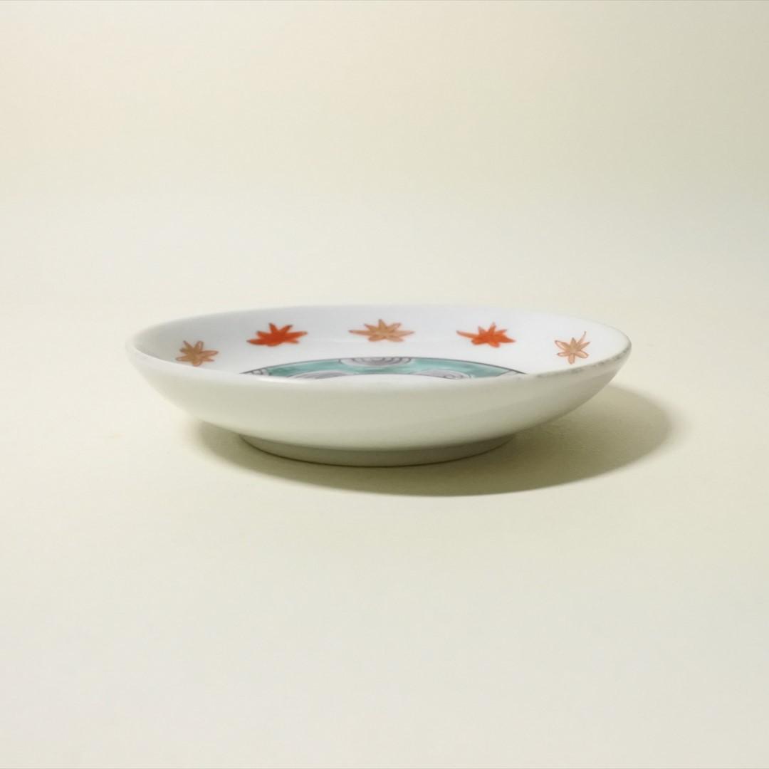 江戸中後期　伊万里　色絵　くらわんか手　小皿　２枚組 骨董品 アンティーク b