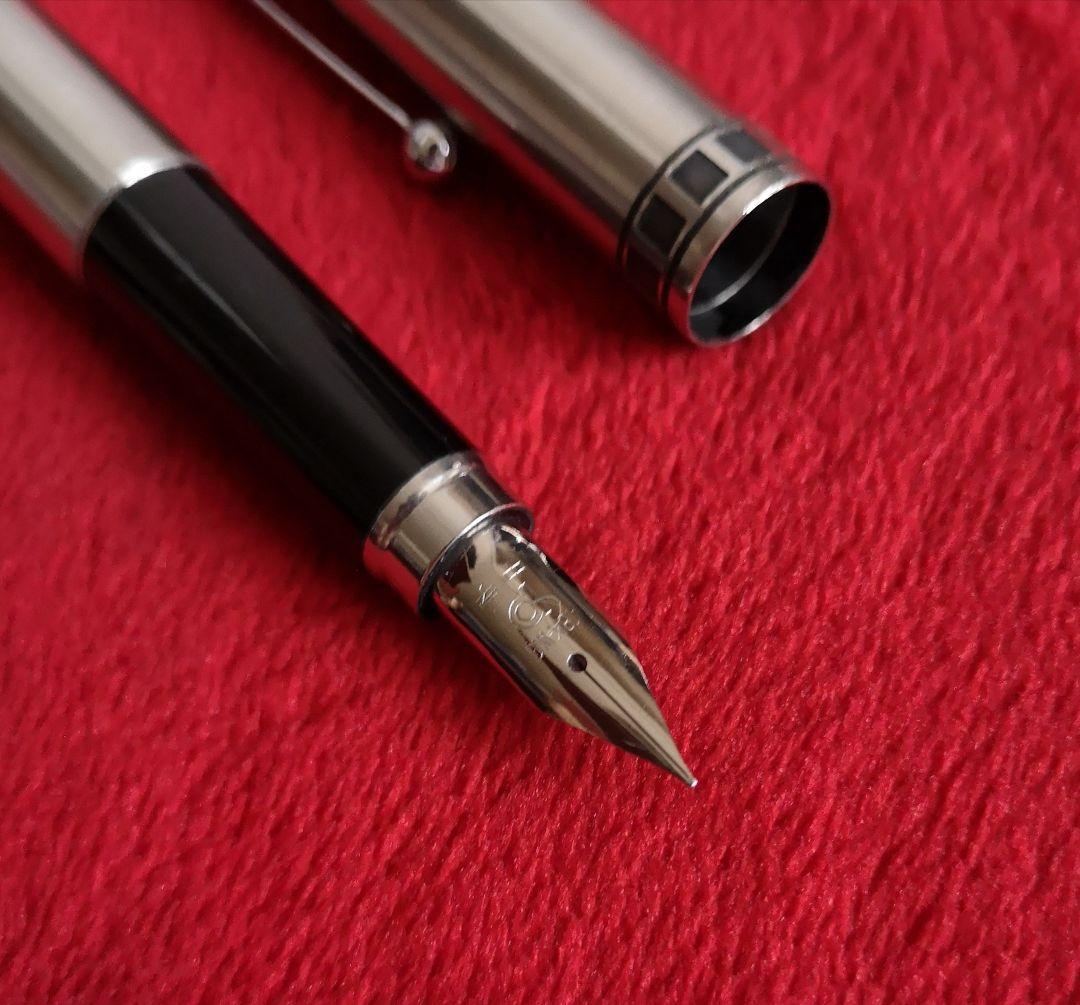 万年筆 PLATINUM 18KWG 中字 18金 ホワイトゴールド