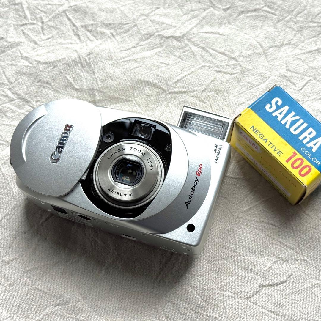 ⌘完動品！ 電池付き、作例あり！ Canon Autoboy EPO⌘