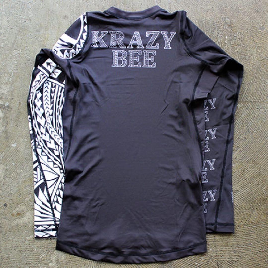 KRAZY BEE トライバルデザイン 長袖カットソー Lクレイジービー格闘技