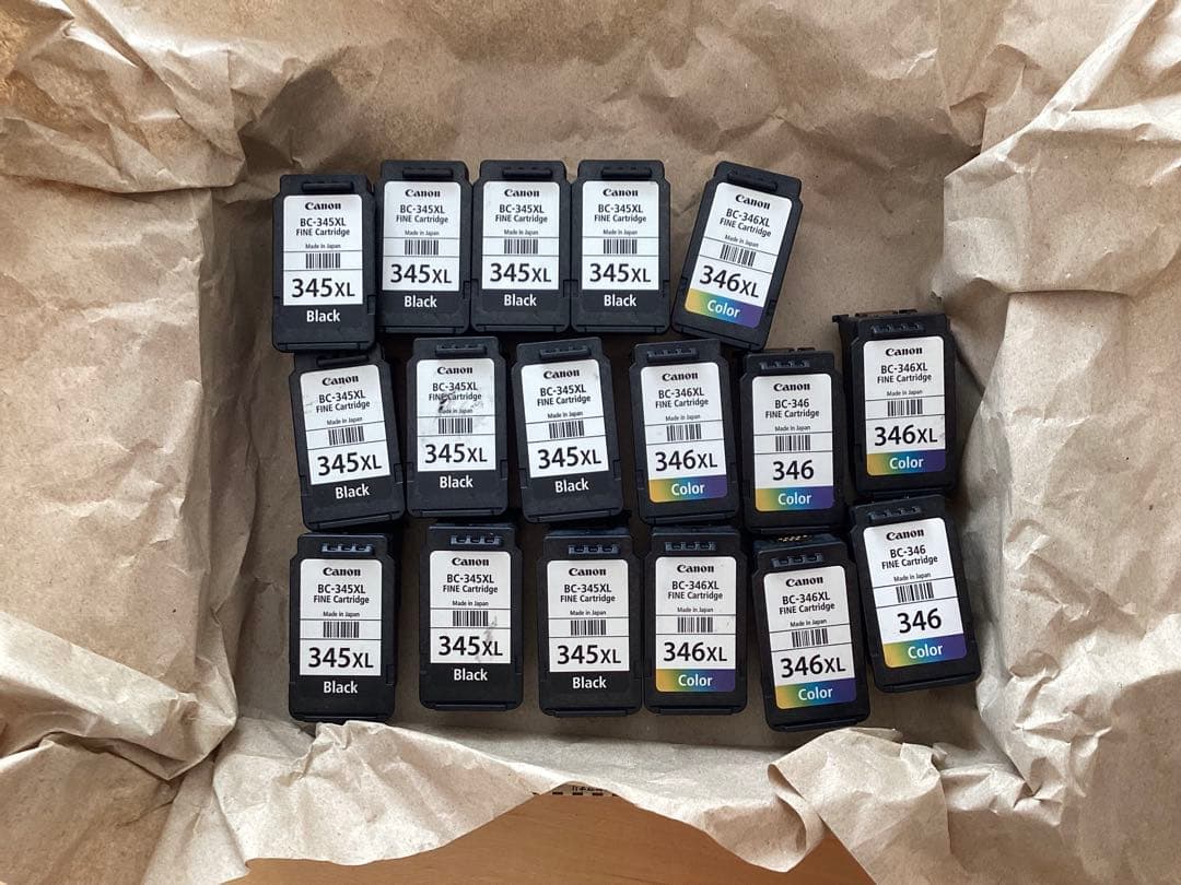 【使用済み】Canon 345XL 346XL インクカートリッジ セット17個