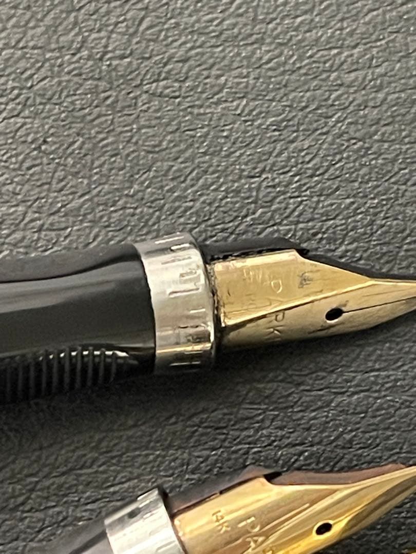 万年筆3本セット14金 ペン先・シルバー・ブラック チェック柄