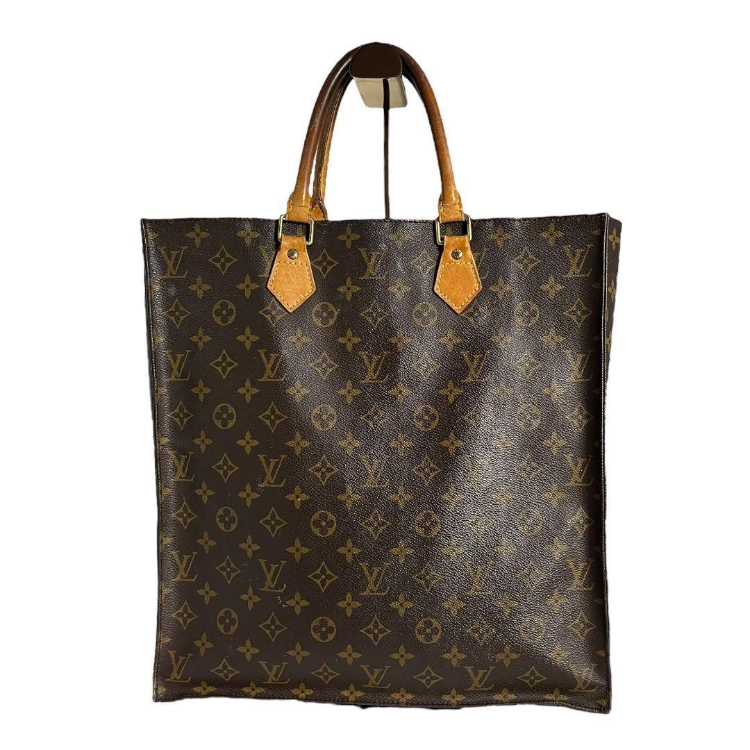 【鑑定済】ルイヴィトン　サックプラ　モノグラム　トートバッグ　ハンドバッグ　茶色