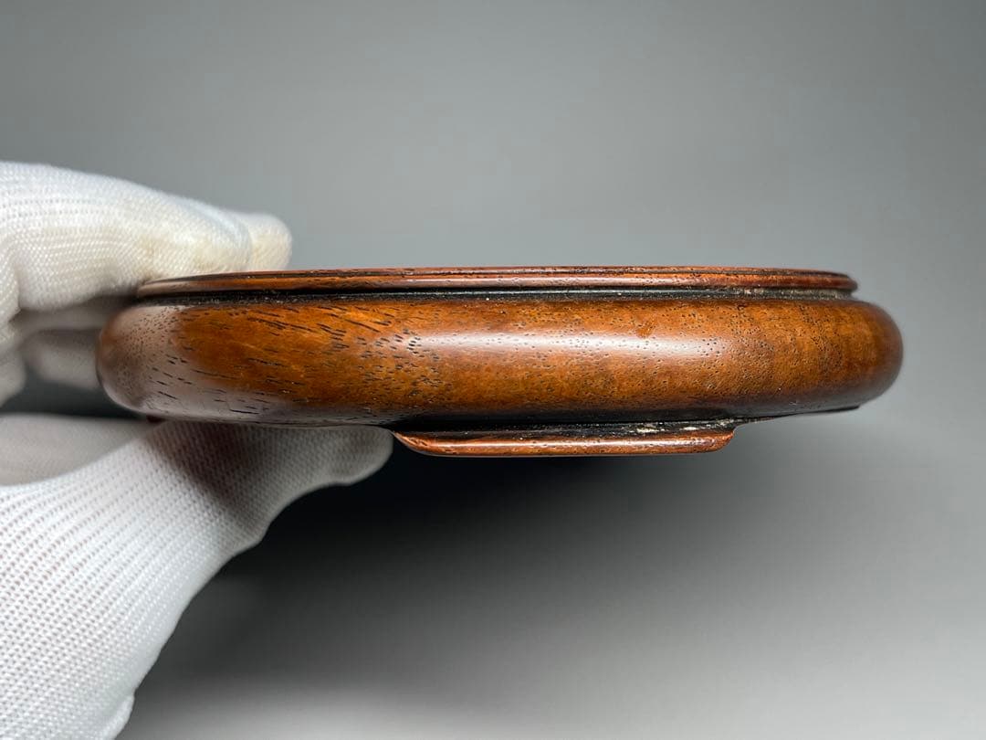 唐木花台一対　天然木　炉座　香炉台　花台　飾り台　盆栽台　黄花梨　古美術　木座