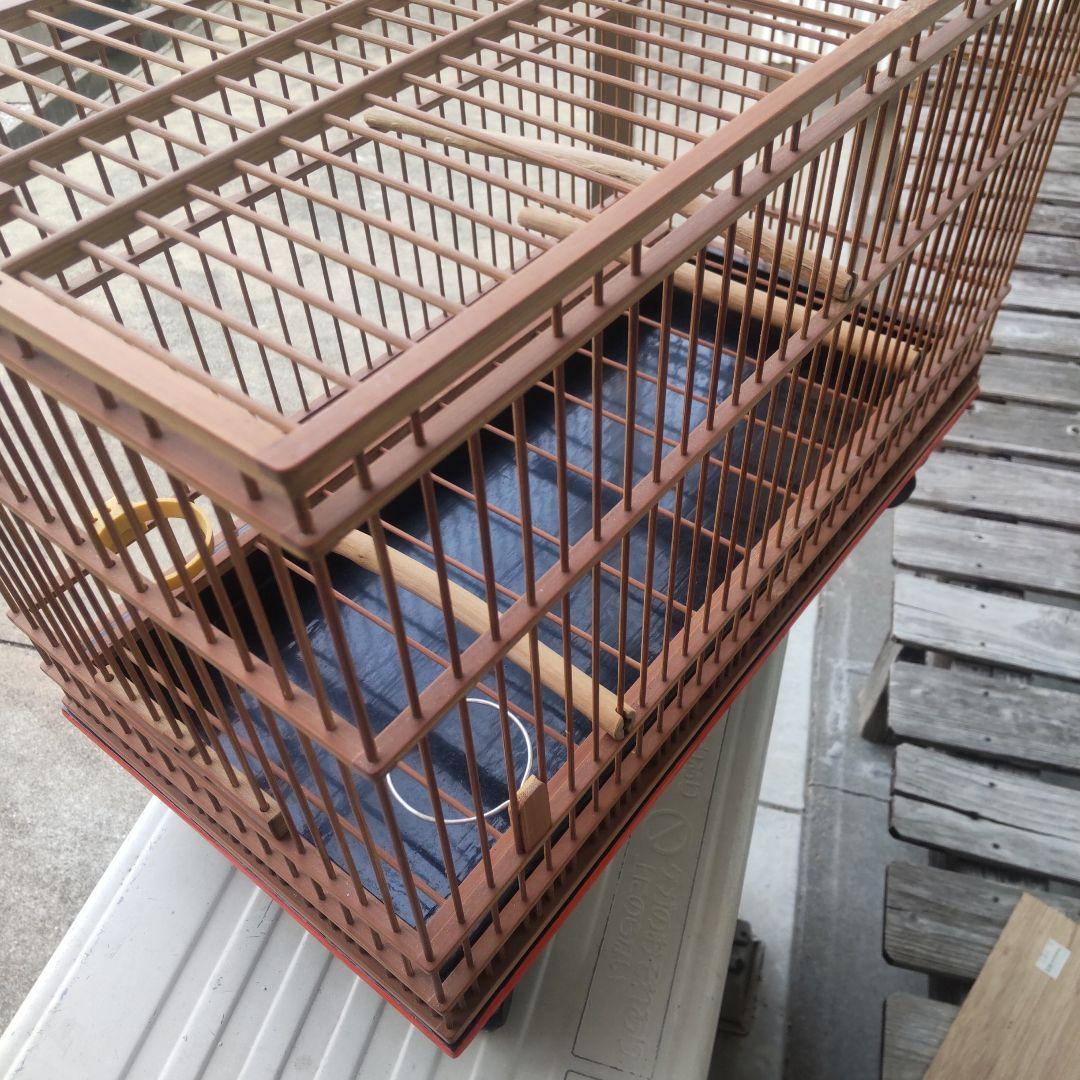 メジロ、ウグイス和鳥籠　手作り