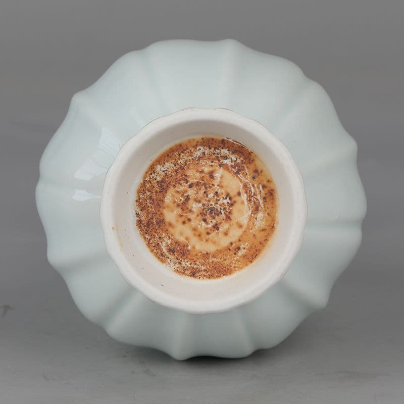 宋湖田窯影青釉瓜稜双耳瓶 景徳鎮 陶磁器 装飾品 現代工芸品美術品 置物