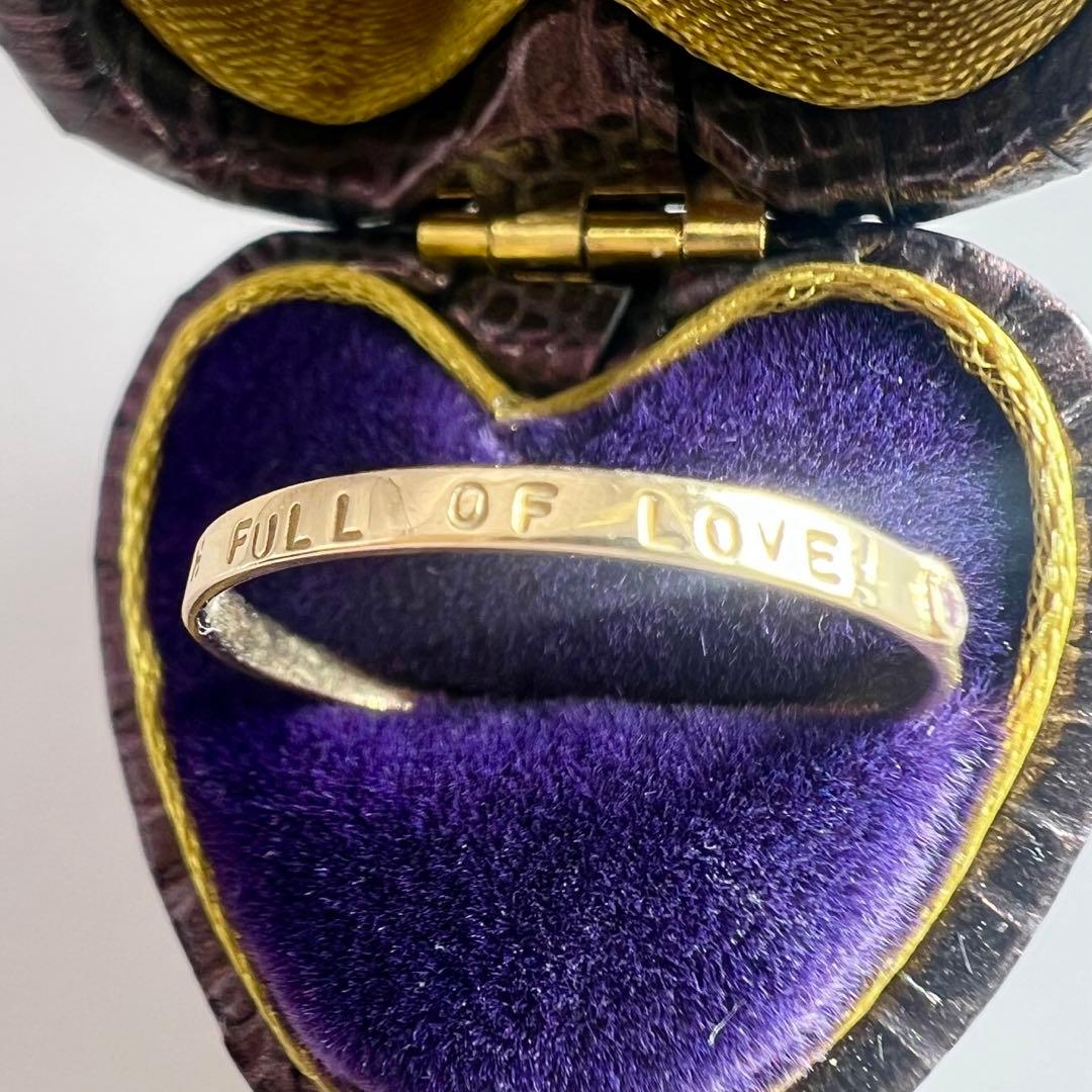 e.m メッセージリング　K18 ルビー