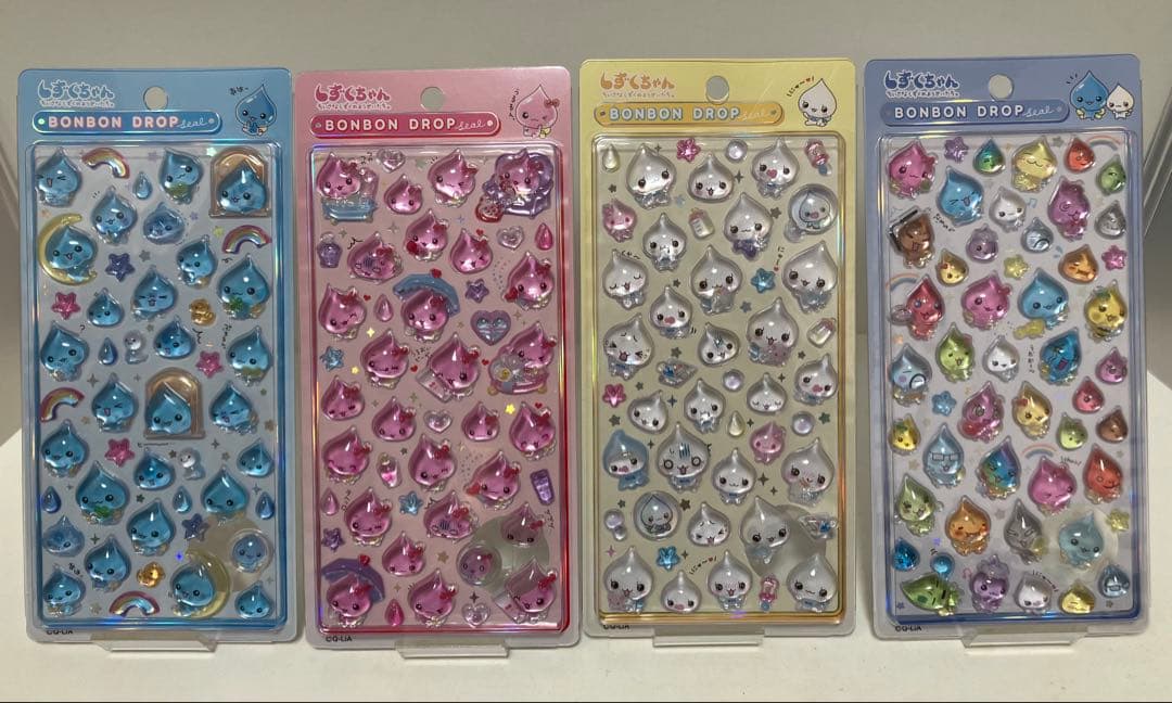 【正規品】ボンボンドロップシール　しずくちゃん　大　ミニ　8種セット