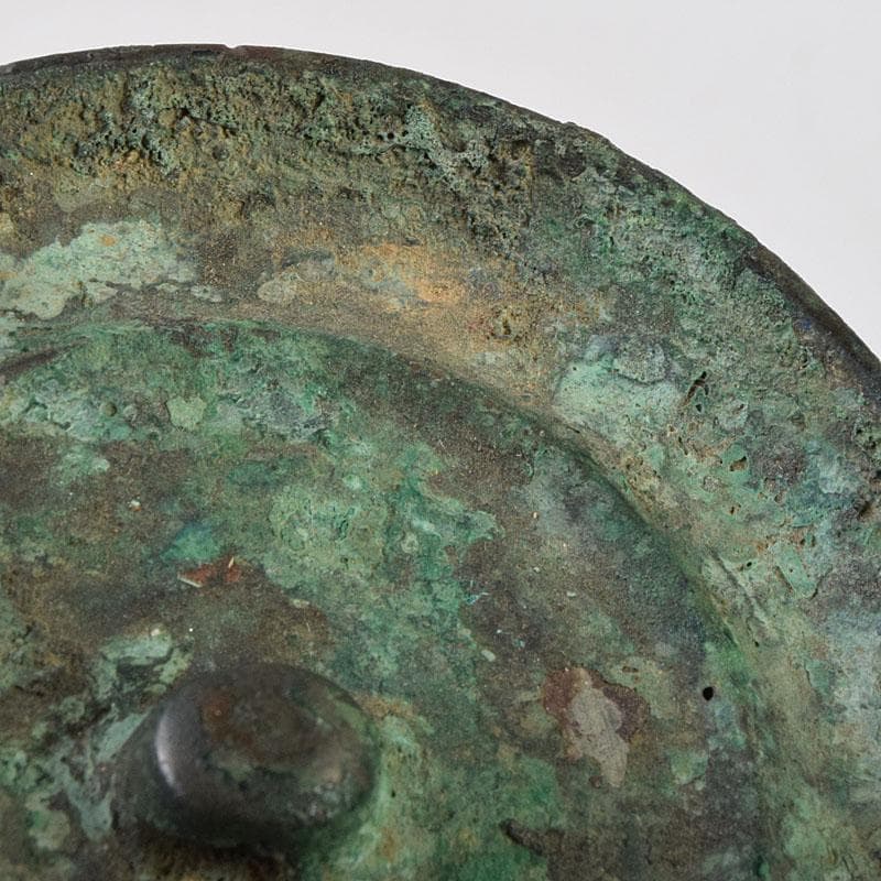 中国　古銅青銅　銅鏡　古鏡　紙鎮　文鎮　時代箱　M　R9328