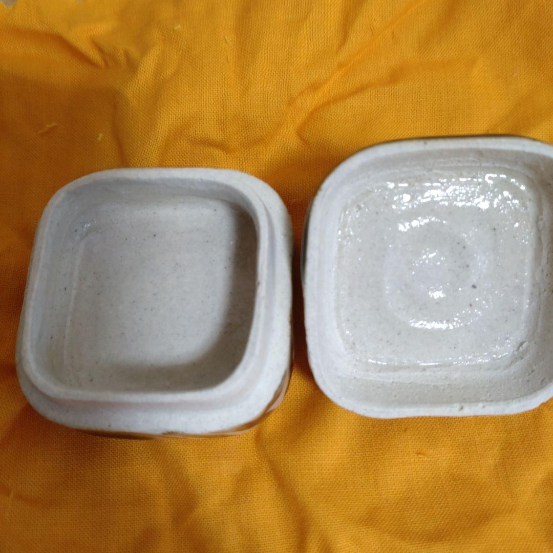 茶道具 織部袂香合 陶酔窯 岩渕幸治 作