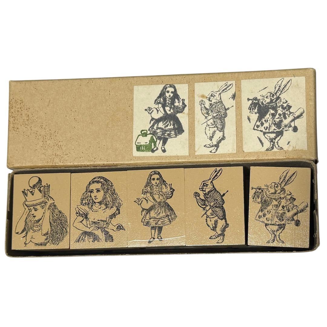 UKアンティーク⭐︎スタンプ⭐︎不思議の国のアリス７個セット