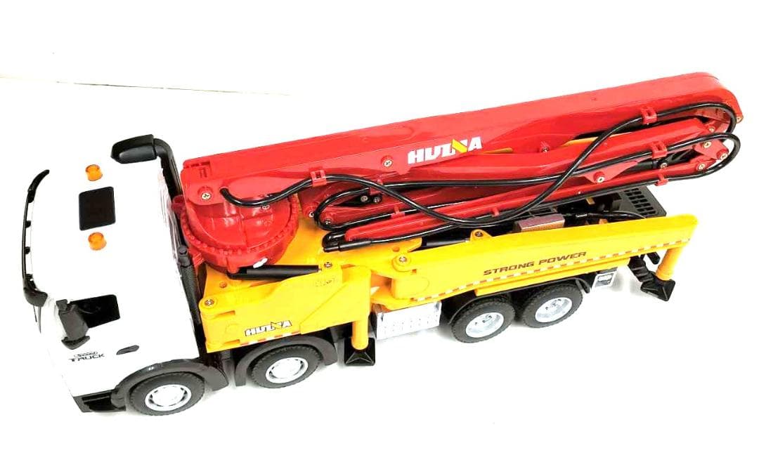 1/18サイズコンクリートポンプ車ラジコン　プロポで放水操作