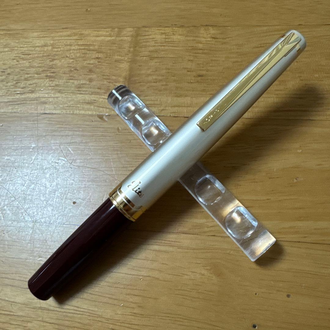 廃盤 PILOT パイロット 万年筆 エリート95S ディープレッド M 14k