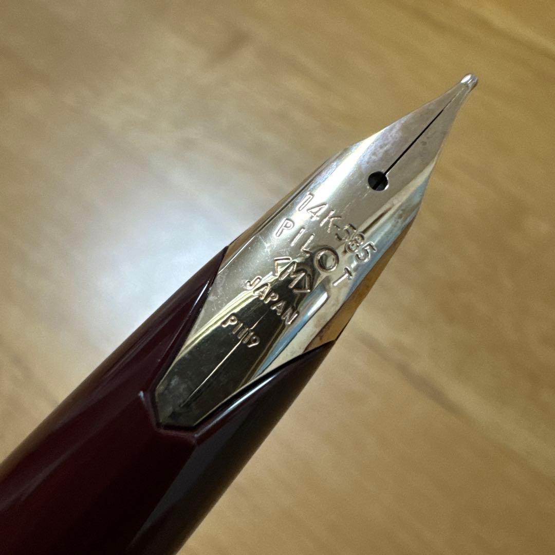 廃盤 PILOT パイロット 万年筆 エリート95S ディープレッド M 14k