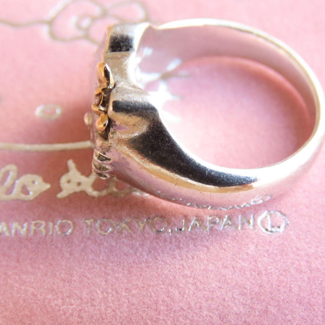 キティ　K18 シルバー　リング　ダイヤモンド　サンリオ　コンビ　指輪