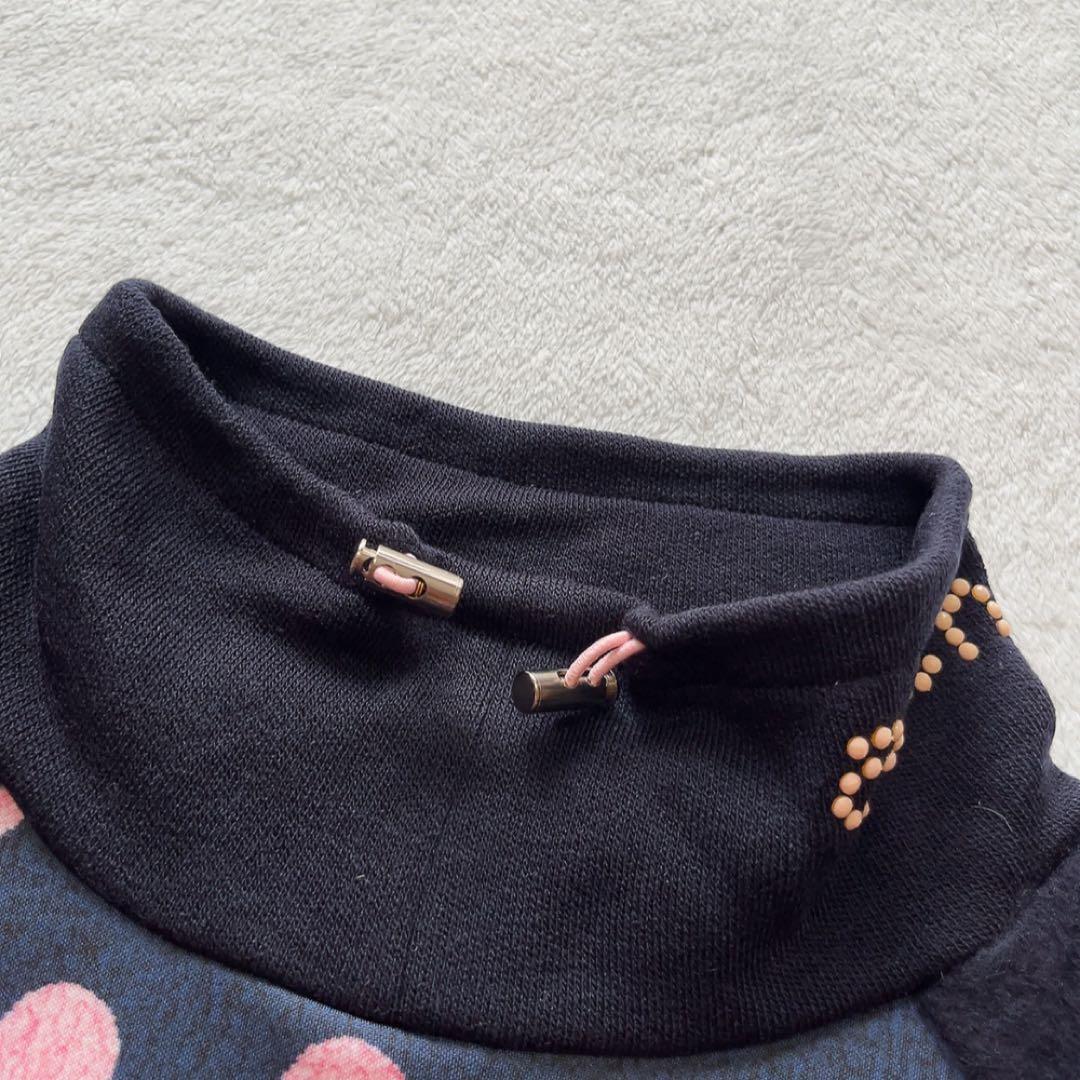 美品　アルチビオ　セットアップ　モックネック　スカート　水玉　ドット　ネイビー