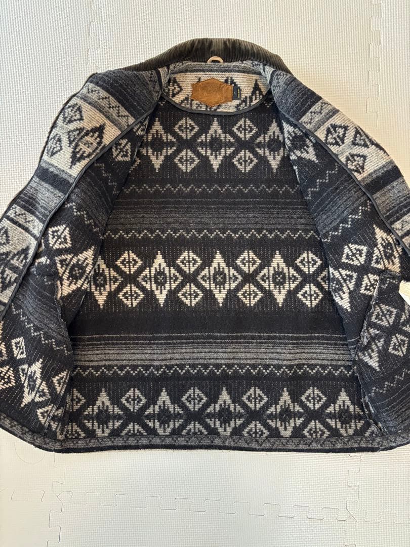 80s-90s ウールリッチ　ネイティブ柄 ジップ ジャケット コート USA製