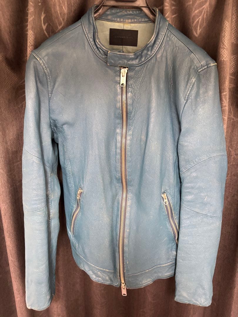 JUN HASHIMOTOターコイズシングルレザージャケット桜井さん