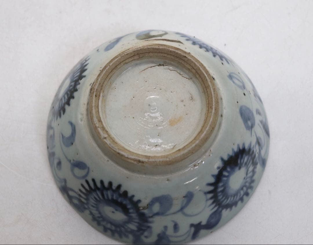 中国　明時代　染付お碗2点　アンティーク　送料込み250827-2