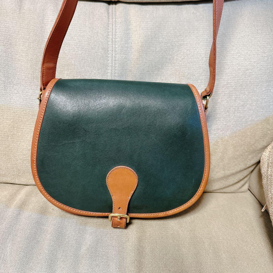 美品!超レア品 オールドコーチ ショルダーバッグ 深緑 OLD COACH