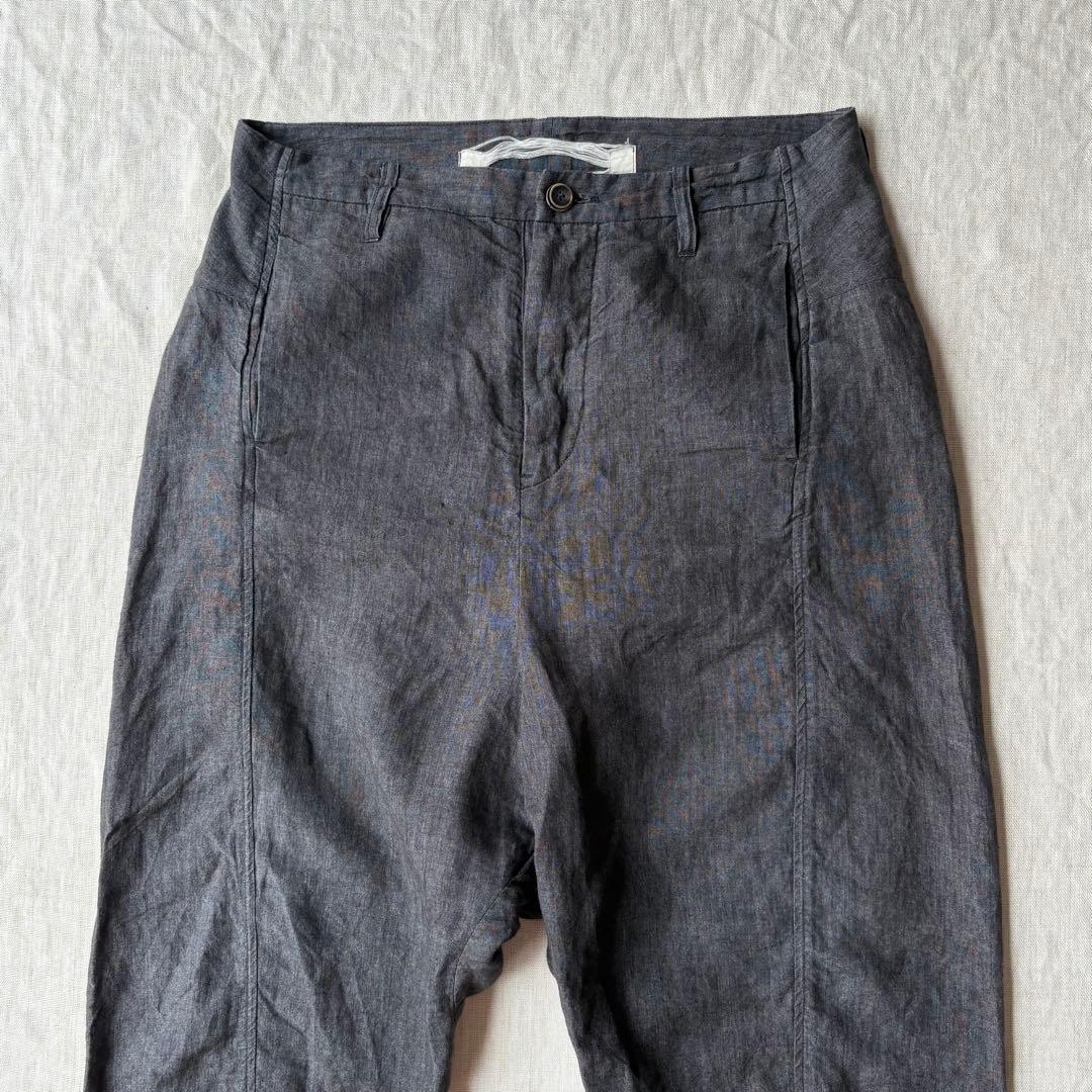 individual sentiments ブラック リネン サルエルパンツ