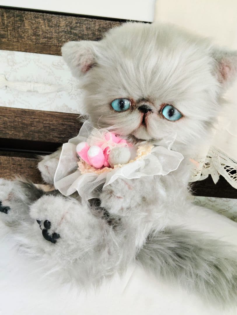 しろくまちゃん❤オーダー❤大きなポッケにゃん❤抱っこサイズ❤アートドール猫ちゃん