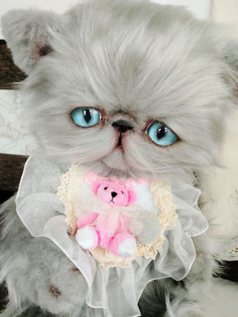 しろくまちゃん❤オーダー❤大きなポッケにゃん❤抱っこサイズ❤アートドール猫ちゃん