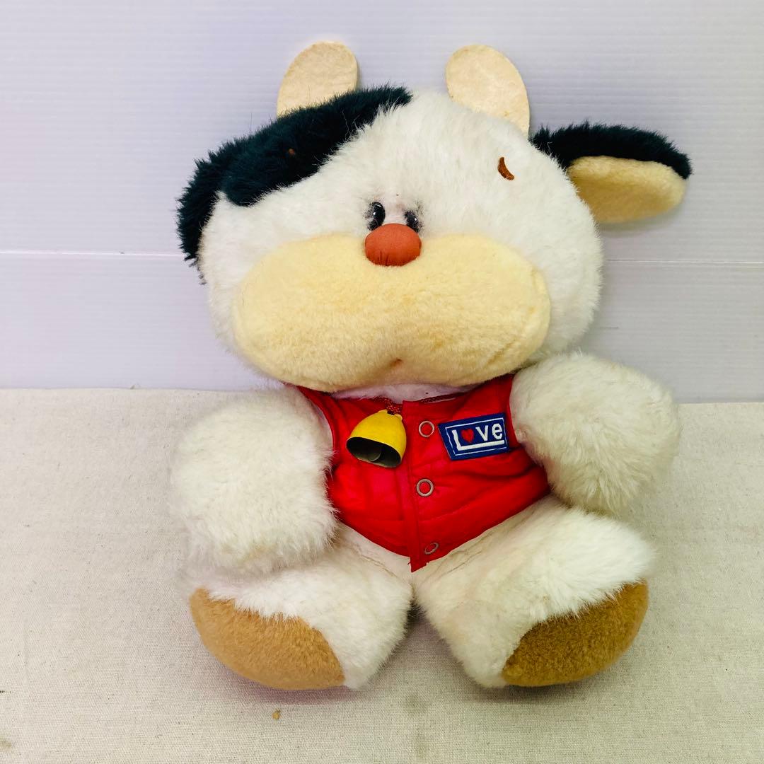 【レア★レトロ】オオイケ　モーモー　牛　ぬいぐるみ　マスコット　OIKE　当時物